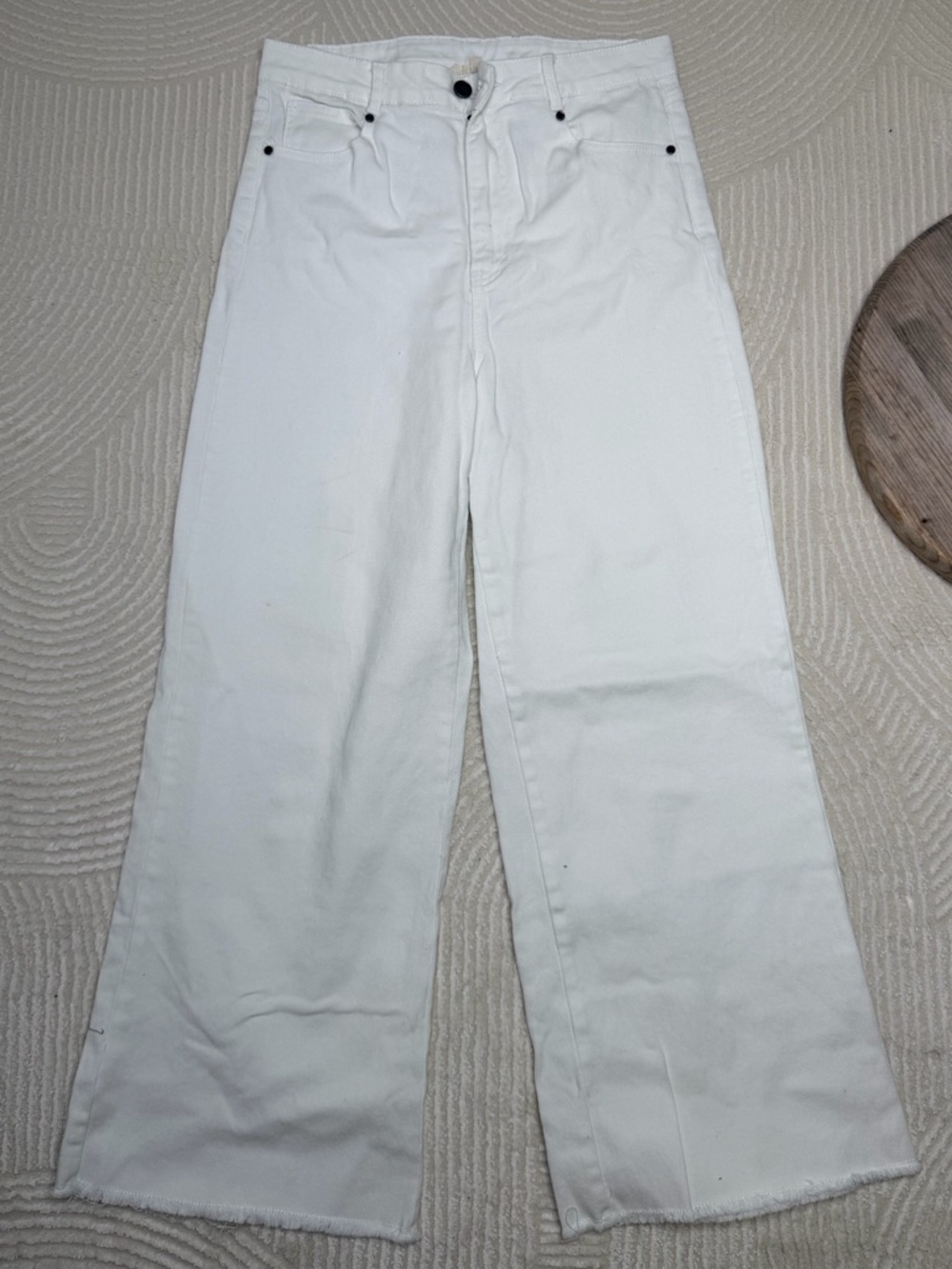 Copper Key White High-Rise Wide Leg Jeans